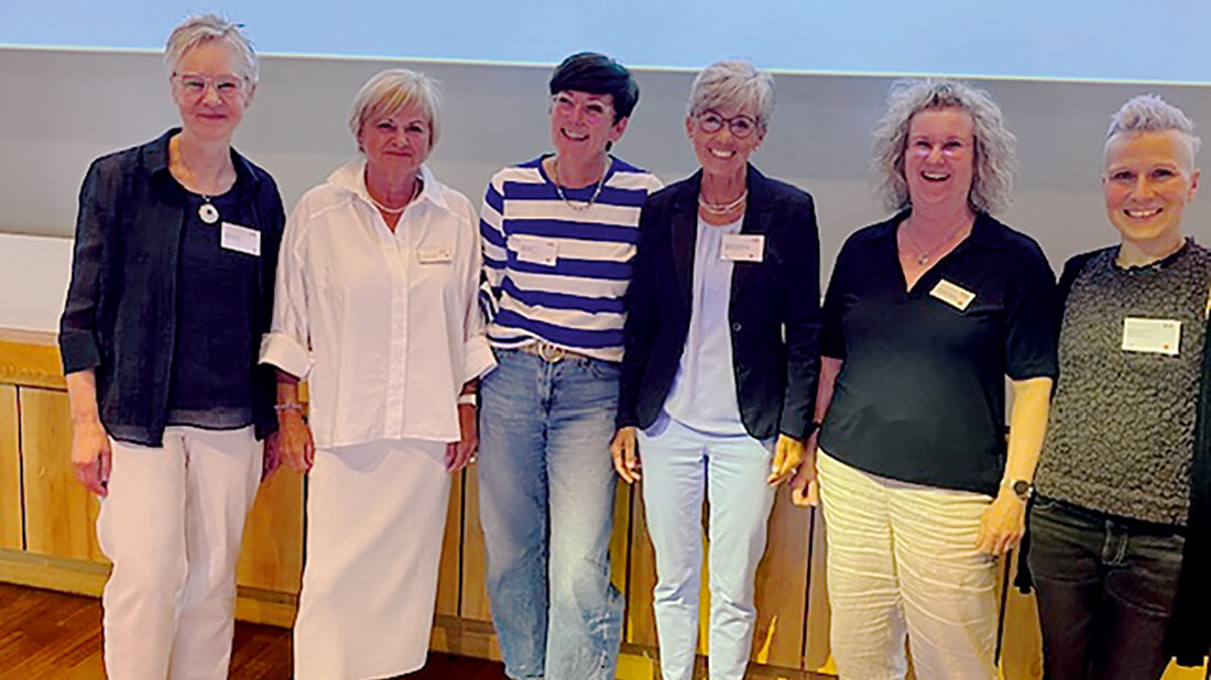 5. Hämatologie Fachtagung des DVTA Gruppenfoto mit Reinhild Herwartz, Karin Thees, Maria von Eiken, Barbara Oschwald-Häg, Stefanie Berger, Jana Kirsten (von links)