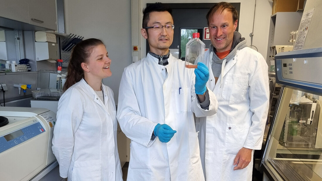 Doktorandin_Antonia_Henne_Postdoc_Dr_Wei_He_und_Prof_Dr_Karsten_Hiller.jpg Doktorandin Antonia Henne, Postdoc Dr Wei He und Prof. Dr. Karsten Hiller