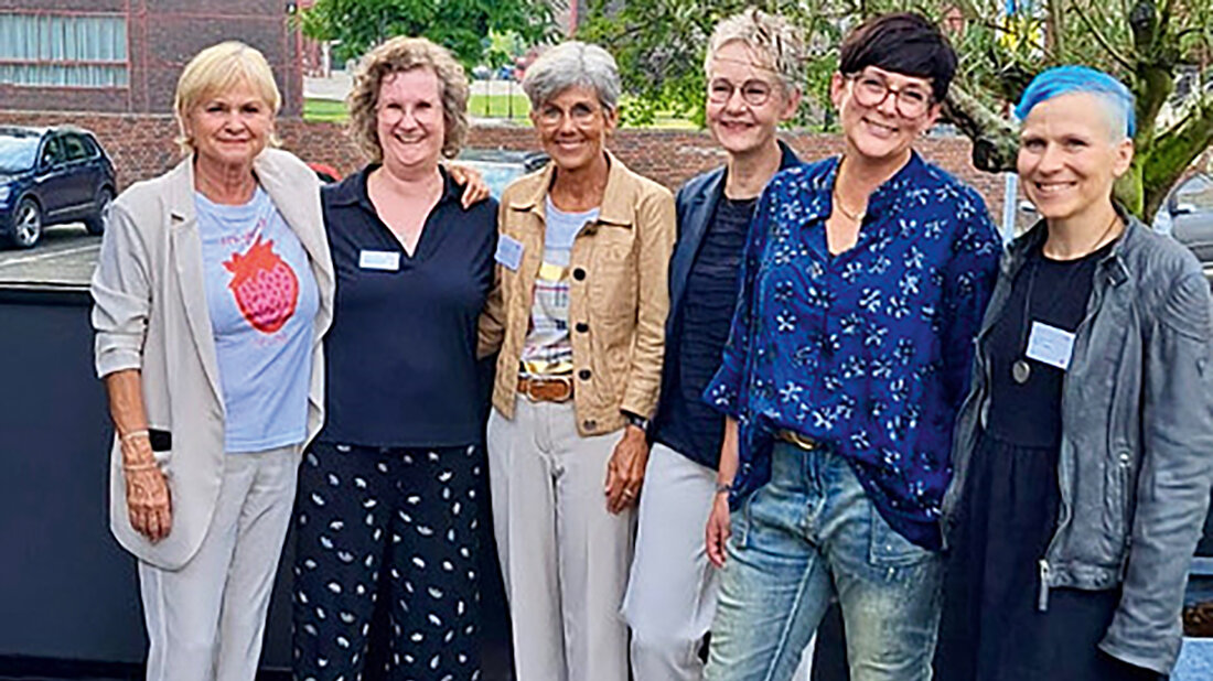 Hämatologie Fachtagung 2024 in Essen Gruppenfoto des Organisationsteam: Karin Thees, Stefanie Berger, Barbara Oschwald-Häg, Reinhild Herwartz, Maria Eiken, Jana Kirsten