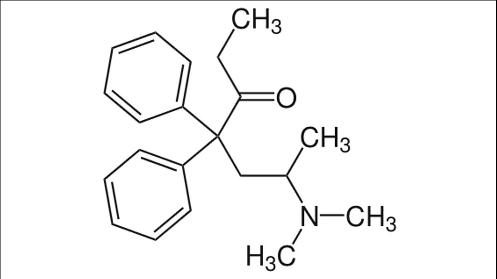 Strukturformel_Methadon_Leyo_eigenes_Werk_gemeinfrei.jpg Strukturformel Methadon