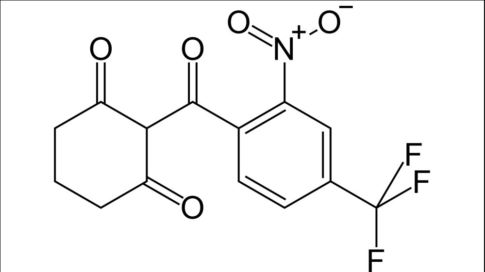 Nitisinone_Von_Fvasconcellos_1553_Eigenes_Werk_Gemeinfrei_17062016.jpg Strukturformel von Nitisinon